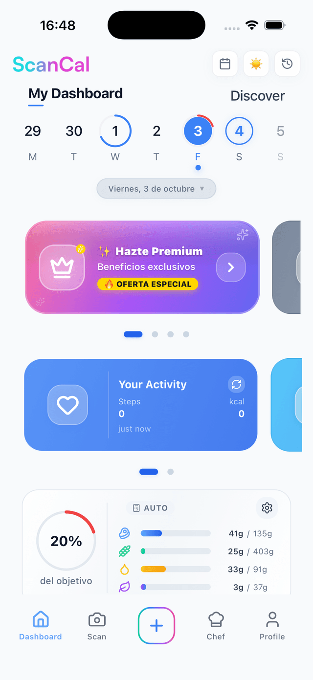 ScanCal App - Análisis nutricional